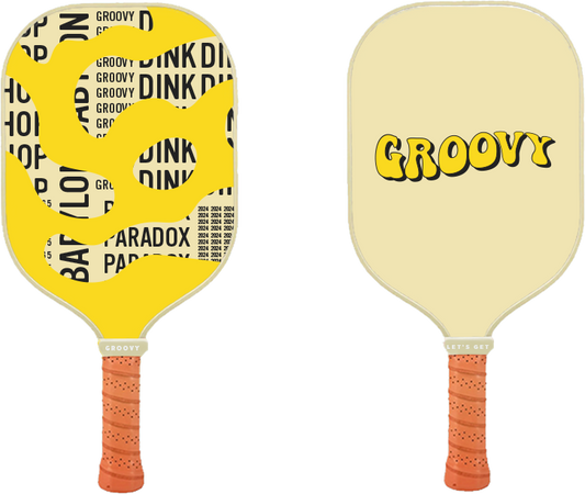 Groovy Pickleball Paddle - Yellow